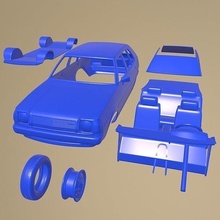 mazda 323 familia 1978 imprimable voiture séparé pièces corps fente 1 10 scalextric tamiya rc miniz robot d'exploration Kyosho axial 3d print model - Mito3D