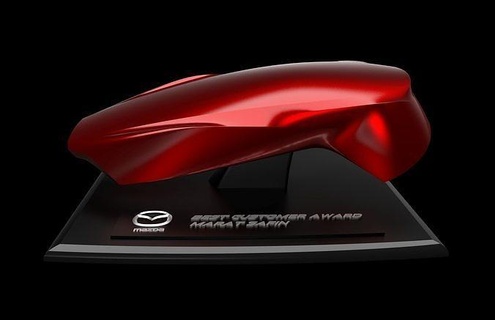 Mazda 3d Modell Statuette Figur Preis Geschenk Statue Skulptur Wagen Design vergeben Layout 3dmodel bolide Champion Rennen Formel 1 Hobby DIY Automobil 3d print model - Mito3D