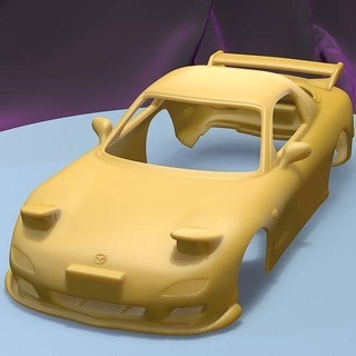 Mazda rx7 1999 imprimível carro corpo fenda escalextrico Tamiya rc miniz controle rastejante ninco Kyosho scx axial jogos brinquedos acessórios 3d print model - Mito3D