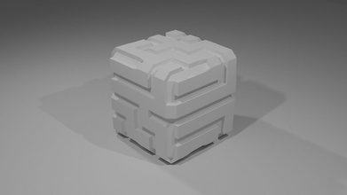 labirinto cubo geométrico quadrado resumo arte ilustração conceptual projeto estátua 3dprintable complexo esculturas 3d print model - Mito3D