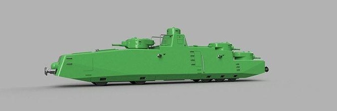 mbv 2 armored train h0 ww2 railroad hobby diy 3d print model - Mito3D