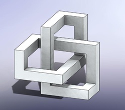 mc escher puzzle mcescher art desk desktop geometric shape mathematical 3d print model - Mito3D