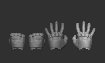 mcf Batman Hand einstellen Spielzeuge Zahlen Hände Zubehör Spiele 3d print model - Mito3D
