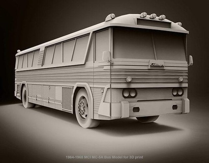 mci mc-5a bus motorcoach transport mc 5 printmodel auto autobus autocar mcimc 5a interurban vehicle ms 5series bus1964 1980 automotive hobby diy 3d print model - Mito3D