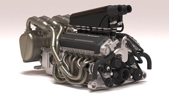 McLaren f1 s702 v12 motor yazdırılabilir 3dprint ölçekli model Tamiya araba parçalar egzoz kendin yap 3dprintable spor hobi otomotiv 3d print model - Mito3D