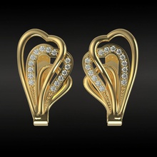mi-500 oro gioielli lucente argento stampabile la sterlina disco di platino gemma ametista donna brillante diamante ragazza gli orecchini 3d print model - Mito3D