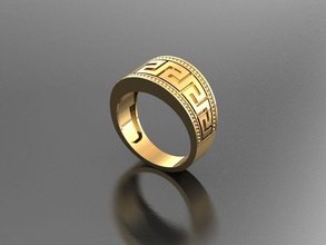 meander man ring 2554 jewelry printable gold jewellery rings 3d print model - Mito3D