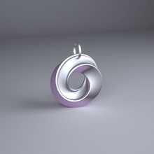 mebius pendentif bijoux imprimable pendentifs art géométrie 3d print model - Mito3D