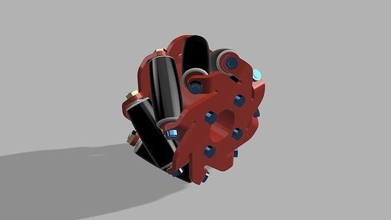 mecanum roue robot mobile rouleau loisir DIY robotique pneu 3d print model - Mito3D