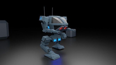 mech warrior - walker termiwalker mk1 future robot sci fi mechanic mecha knight cannon cyber terminator military cyborg droid robotic games toys 3d print model - Mito3D