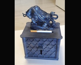 mechanical cigarette dispenser home dyi box case art deco hobby diy 3d print model - Mito3D
