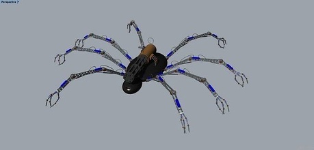 mechanical insect spider art animal sculptures necklace decorative nature printable statue jeweler ring games toys game accessories 3d print model - Mito3D