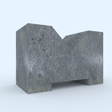 parte meccanica n 1 hobby-fai da te cubo parti m forma uno la pietra di concreto il metallo simbolo metallurgia astratto scienza ingegneria robot hobby fai meccaniche 3d print model - Mito3D