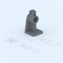 en la parte mecánica no 4 ciencia aislado partes de negocios acero chrome figura plan isométrica los diagramas ingeniería el robot 3d print model - Mito3D