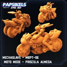 mechaslave - mbpt 06 cb priscilla almeda moto mode scifi mechs droids 3dprint games tabletop collectables miniatures toys 3d print model - Mito3D