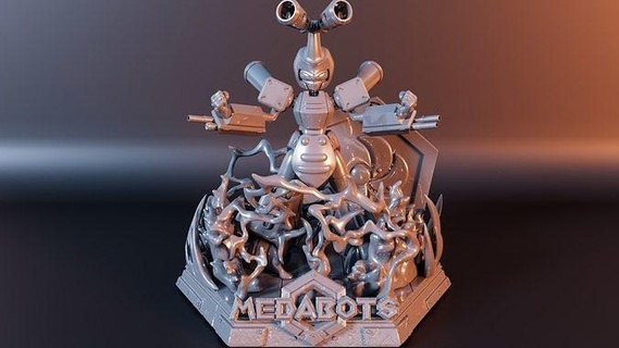 medabee medaforce statue metabee medabots anime robot character 3dmodel cartoon classic hobby diy robotics 3d print model - Mito3D
