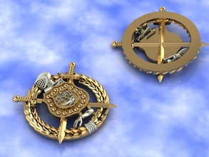 medalia pendant gold illustration jewelry chemistry scientific pendants 3d print model - Mito3D