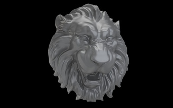 medalhão leão cabeça cara cair escultura 3dprint miniatura símbolo retopologia detalhes altos highpoly cabelo arte decoração animais pele alívio desleixado joalheria esculturas 3d print model - Mito3D
