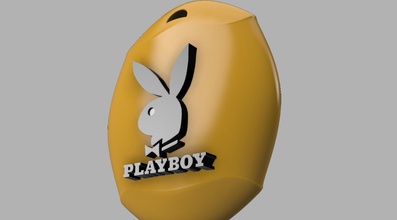 medallion playboy medollion sex sexy rabbit play boy sexymodel art signs logos jewelry pendants 3d print model - Mito3D