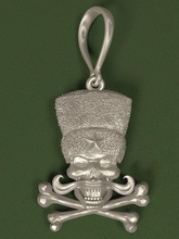 medalhão de crânio astrakhan chapéu jóias urss stl 3d brutal colares 3d print model - Mito3D