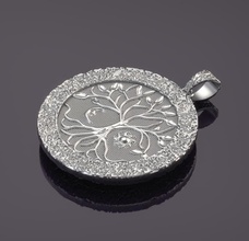 médaillon arbre bois or 3d modèle nature argent cadeau métal amulettes slave magie bijoux pendentifs celtique 3d print model - Mito3D