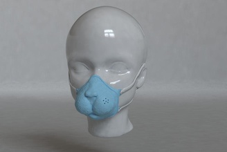 medical baby mask virus medicine influence hospital disease face equipment science ailment infection infect bacterial protection scientific covid19 2019ncov coronavirus covid biology 3d print model - Mito3D