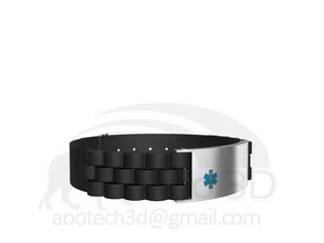 pulseira médica de design jóias 3d 3dprint gadgetchallenge pulseiras 3d print model - Mito3D