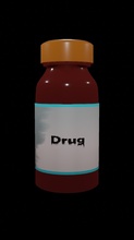 medicine bottlev1 bottle drug health drink healthcare games toys 3d print model - Mito3D