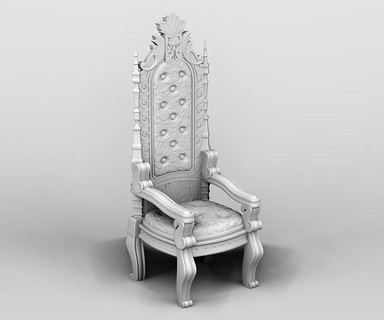 mittelalterlich Stuhl Möbel Innere Design Drucken 3dprintmodel Haus 3d print model - Mito3D
