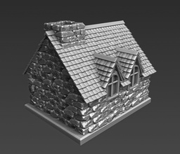 casa medieval de la impresión en 3d techo arquitectura edificio ladrillo otros 3d print model - Mito3D