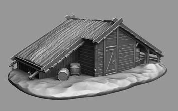 Ortaçağ kulübe ev antika köy hamlet eski mimarlık diğer 3d print model - Mito3D