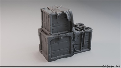mittelalterlich tarped kiste box 28mm wargaming umwelt fantasie stilisiert alt 3d drucken 3dprint zubehörteil seil hölzern ketaminien keta minies stoff spiele spielzeuge spiel zubehör 3d print model - Mito3D