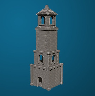 medieval tower 01 3d print model tabletop dnd games 28mm board fantasy miniatures wargaming miniature toys art game toy 3d print model - Mito3D