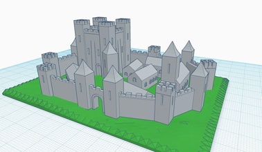 medievale cittadina architettura edificio città 3dmodel easytoprint giochi giocattoli 3d print model - Mito3D