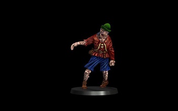 medieval zombie 2 games-toys polypaint grave fantasy fictional creature halloween gravestone crypt miniature 28mm 32mm monster undead zombiecide games toys board 3d print model - Mito3D