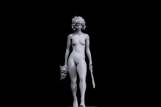 medusa 3d impressão górgonas figura arte grego mitologia mulher feminismo escultura estátua esculturas perseu 3d print model - Mito3D