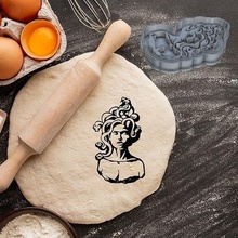 medusa cookie cutter pastry dough biscuit sugar food cookies cutters art house kitchen dining 3d print model - Mito3D