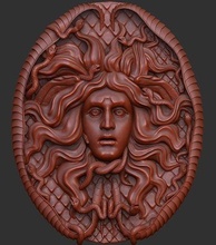 medusa górgona cabeça escultura arte antigo mitos grécia decoração 3d impressão poli interior modelos mitologia monstro serpente gorgona esculturas lenda 3d print model - Mito3D