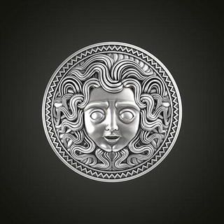 medusa pendant gorgon necklace head human woman logo logotype jewelry jewellery fashion male female style pendants accessories gold silver beauty 3d print model - Mito3D