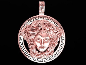méduse pendentif 3027 bijoux mode or diamant homme hommes conception feng shui serpent tête pendentifs 3d print model - Mito3D