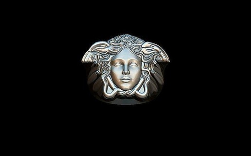 medusa yüzük medrese takı altın elmas yüzükler arıza Versace bilezik kolye küpe mücevher taş değerli gümüş çift nişan düğün 3d print model - Mito3D