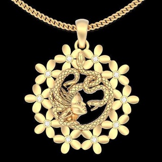 medusa snake pendant silver gold printable jewelry 3d model design sterling wedding engagement sculpture mythology zbrush trend fashion necklace art pendants 3d print model - Mito3D