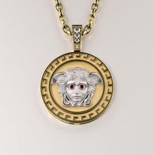 meduza qorqona pendant gemstones 001 ruby necklace model 3d printable gold gemstone jewelry stl pendants 3d print model - Mito3D