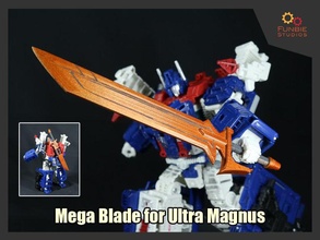 mega blade transformers ultra magnus ultramagnus idw comics addon sword games toys 3d print model - Mito3D