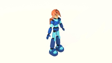 mega hombre pose 2 Arte personaje retro lindo muñeca chico dibujos animados niños 3d imprimible juegos juguetes miniatura robótico robot 3d print model - Mito3D