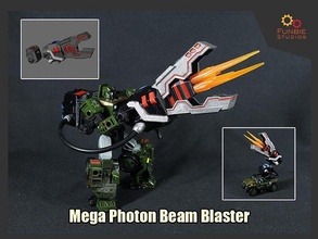 mega photon strahl blaster transformer benutzerdefiniert waffen spiele spielzeuge 3d print model - Mito3D