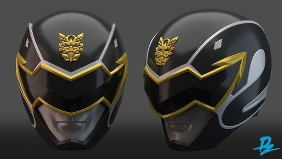 megaforce black goseiger megaforceblack mask sentai poweranger tokusatsu cosplay rangerblack art scans replicas 3d print model - Mito3D