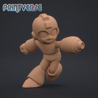 Megaman Aktion Zahl Karikatur Disney Pixar Drucken druckbar Silber Spielzeug Trend Kunst Skulpturen 3d print model - Mito3D