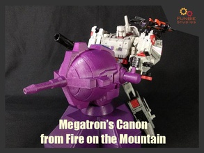 mégatron canon feu montagne transformateurs robot jouet afficher diorama jeux jouets 3d print model - Mito3D