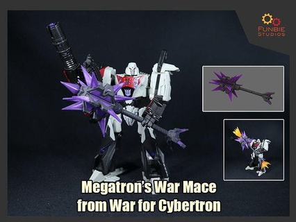 megatron war mace transformers cybertron wfc games toys 3d print model - Mito3D